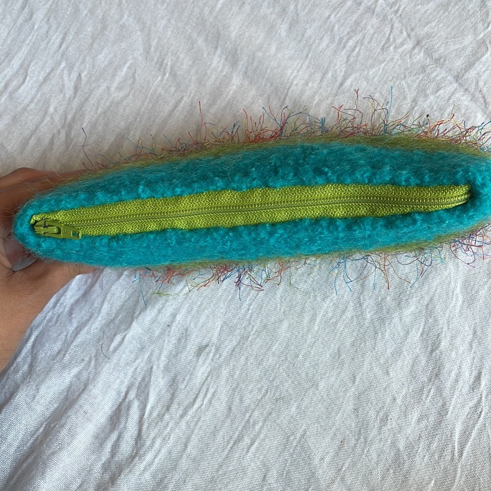 Fuzzy Colorful Pouch - Picture 2 of 3
